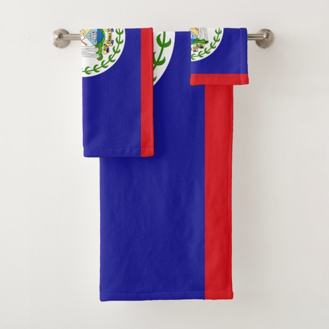 Belizische Flagge Badhandtuch Set (Insitu)