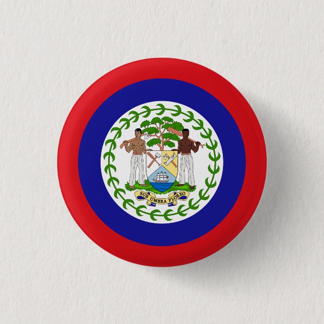 Belizische Flagge Button (Vorderseite)