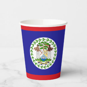 Belizische Flagge Pappbecher