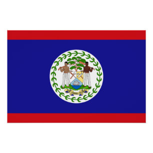 Belizische Flagge Poster