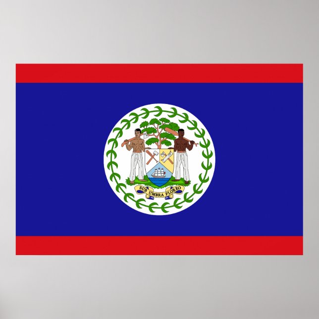 Belizische Flagge Poster (Vorne)