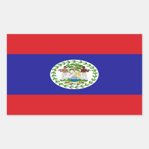 Belizische Flagge Rechteckiger Aufkleber