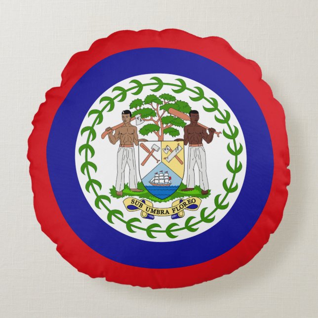 Belizische Flagge Rundes Kissen (Vorderseite)