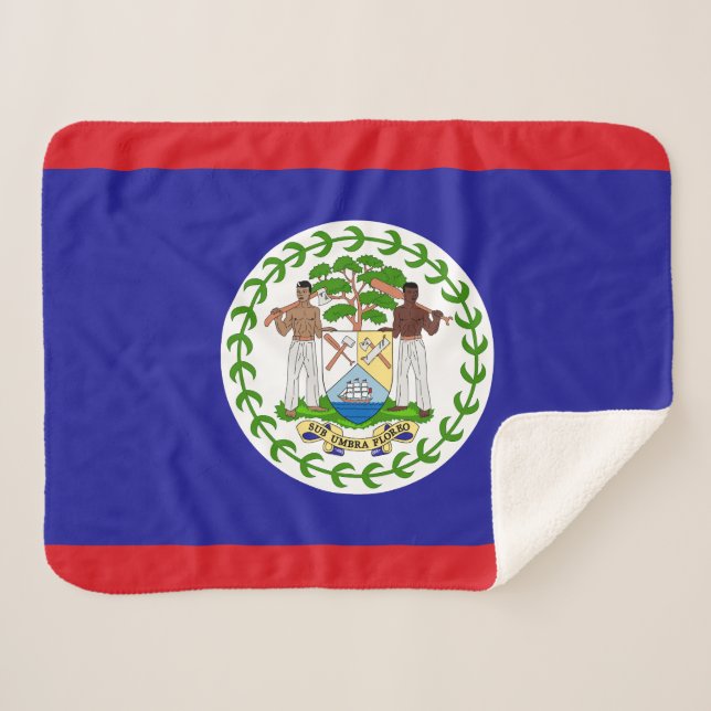 Belizische Flagge Sherpadecke (Vorderseite (Horizontal))
