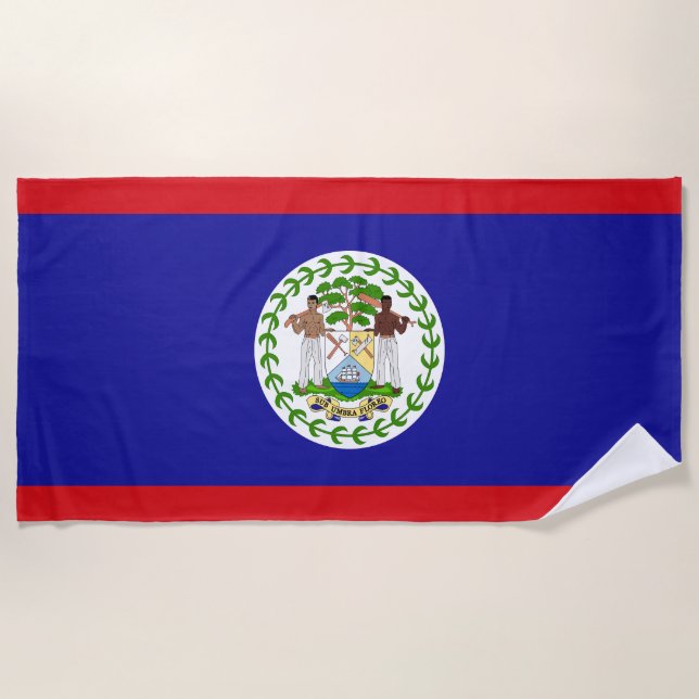 Belizische Flagge Strandtuch (Vorderseite)