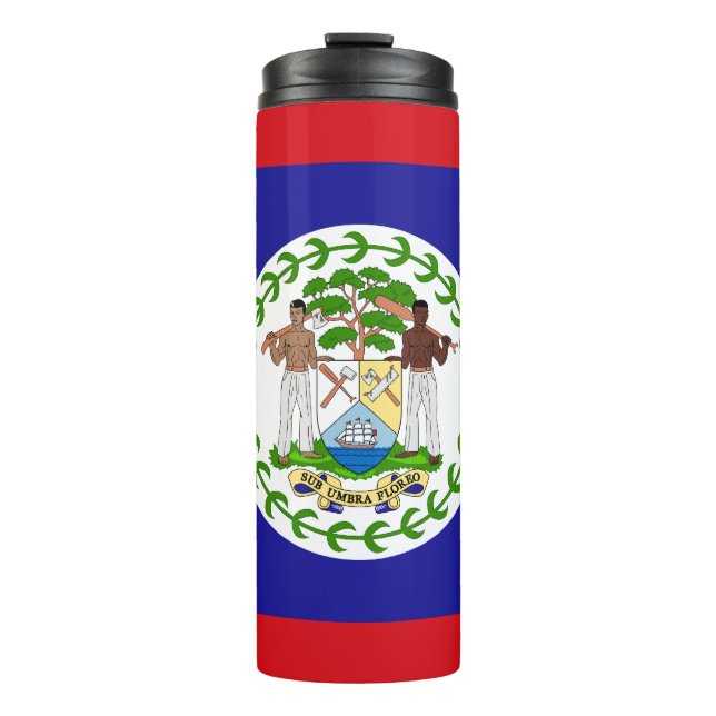 Belizische Flagge Thermosbecher (Vorderseite)