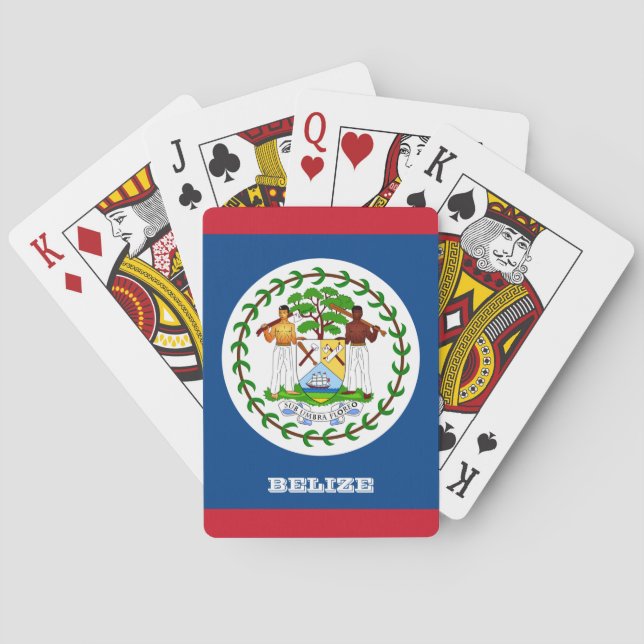 Belizische Flaggenspiele, Belize Spielkarten (Rückseite)