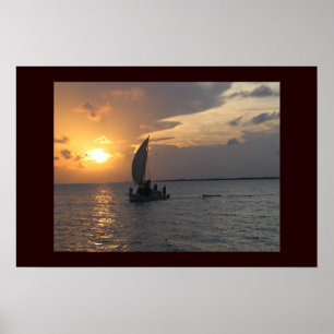 Belizischer Sonnenuntergang Poster