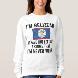 Belizisches Kulturerbe Belize Roots Belizean Flag Sweatshirt