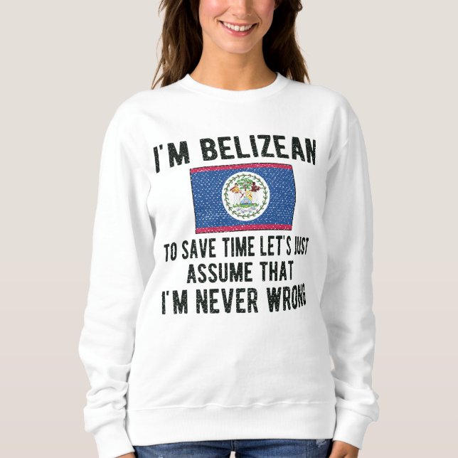 Belizisches Kulturerbe Belize Roots Belizean Flag Sweatshirt (Vorderseite)