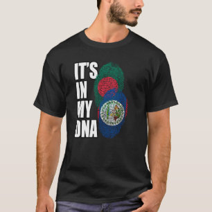 Belizisches und bangladeschisches DNA-Flaggengebie T-Shirt