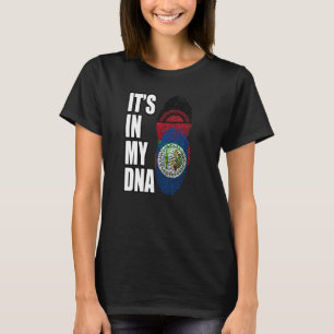 Belizisches und malawisches DNA-Heritage-Flag T-Shirt