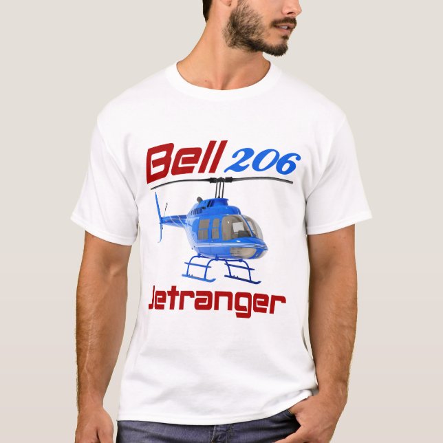 Bell 206 Jetranger Hubschrauber 206 Hubschrauber T-Shirt (Vorderseite)