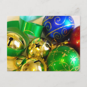 Bell, Balls and Ribbons Postcard Postkarte
