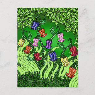 Bell-Blumen-Postkarte Postkarte