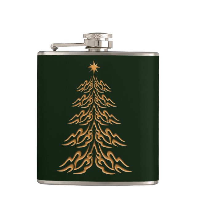 Bell Christmas Tree Flask Flachmann (Vorderseite)