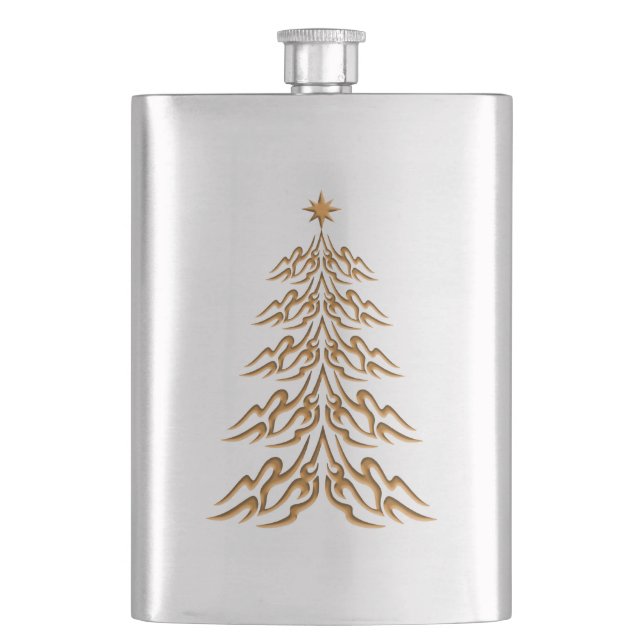 Bell Christmas Tree Flask Flachmann (Vorderseite)
