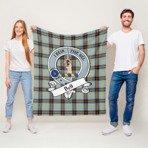 Bell Clan Abzeichen Tartan Kariert Fleecedecke