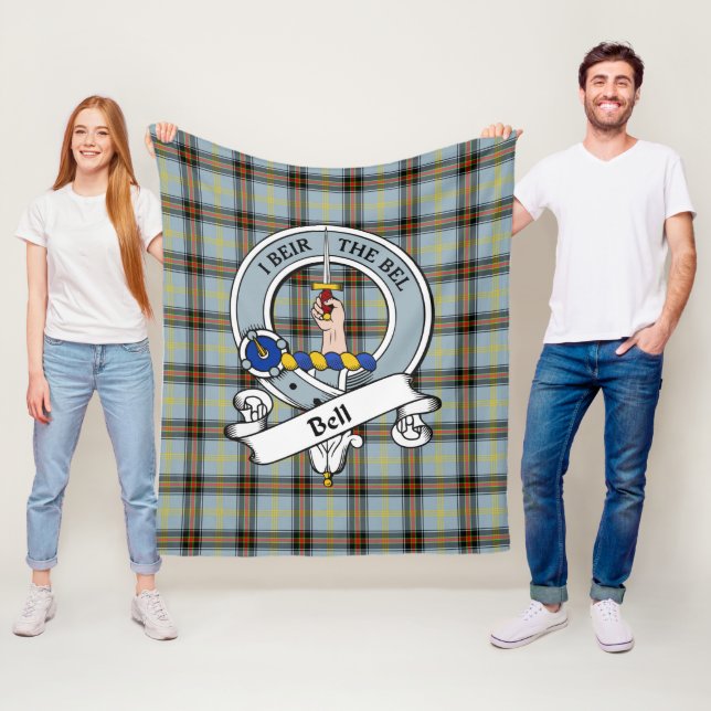 Bell Clan Abzeichen Tartan Kariert Fleecedecke (Beispiel)