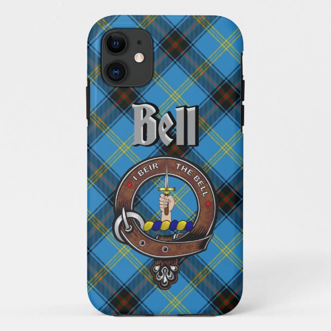 Bell Clan Abzeichen & Tartan Phone Case (Rückseite)