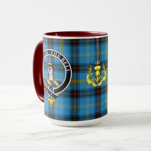 Bell Clan Abzeichen & Tartan Tasse