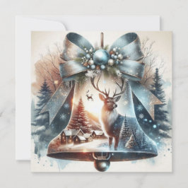bell Flat Holiday Card Feiertagskarte
