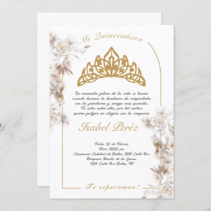 Bell Frame Quinceañera Einladung Spanisch