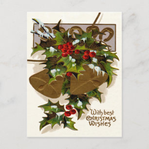 Bell Holly Snow Gold Horseshoe Postkarte