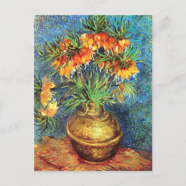 Bell Lilies in einer Kupfervase, Van Gogh Postkarte (Vorderseite)