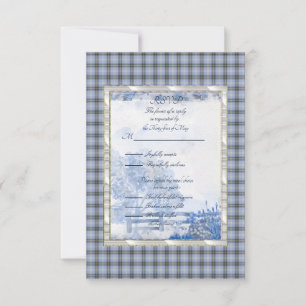 Bell of Borders Tartan RSVP Karte