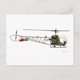 Bell OH-13 Sioux Postkarte