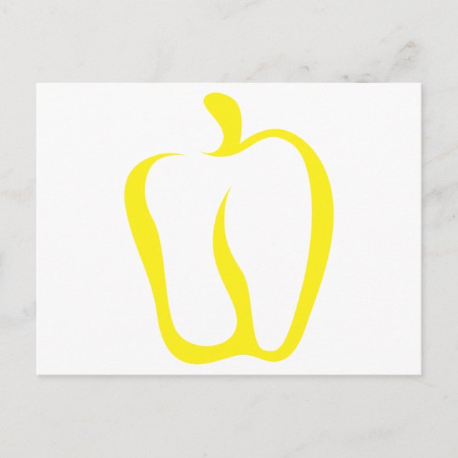 Bell Pepper Gemüsesymbol Postkarte (Vorderseite)