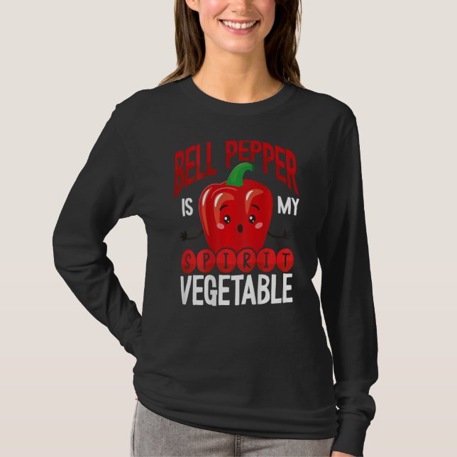 Bell Pepper Is My Spirit Vegetable Backprint Veget T-Shirt (Vorderseite)