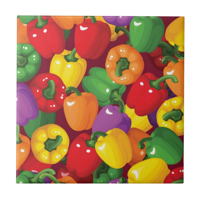 Bell Pepper-Muster Fliese (Vorderseite)