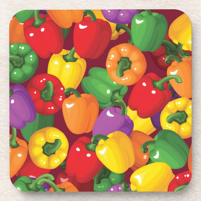 Bell Pepper-Muster Untersetzer (Vorderseite)