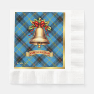 Bell Personalisiert Tartan Christmas Serviette