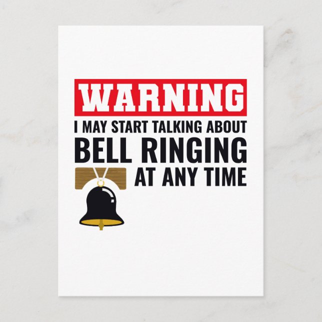 Bell Ringer Collector Campanologin Funny Postkarte (Vorderseite)