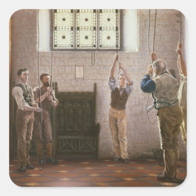 Bell Ringers Quadratischer Aufkleber (Vorderseite)