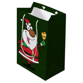 Bell Ringing Black Santa Claus Mittlere Geschenktüte