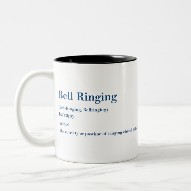 Bell-Ringing-Definition Zweifarbige Tasse (Links)