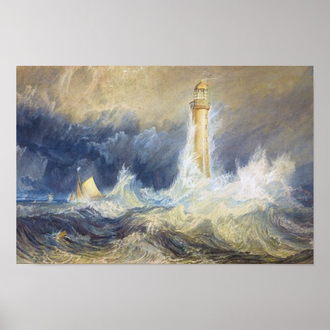 Bell Rock Lighthouse Joseph Mallord William Turner Poster (Vorne)