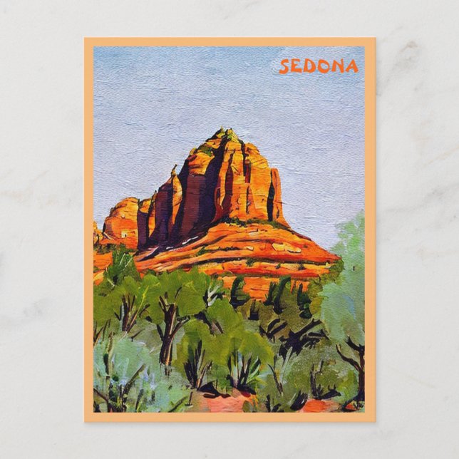 Bell Rock, Sedona, Arizona Gemälde Postkarte (Vorderseite)