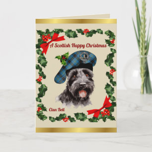 Bell Scottie Dog Personalisiert Xmas Karte