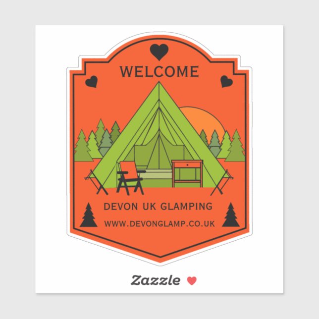 Bell Tent Glamping Business Aufkleber (Blatt)
