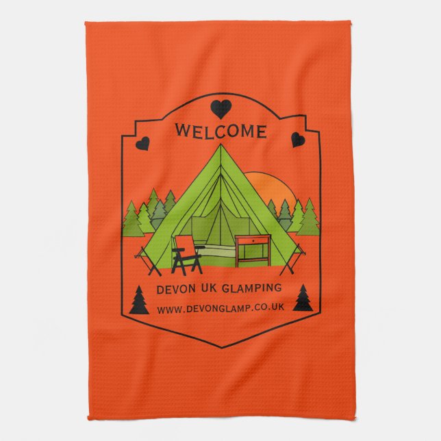 Bell Tent Glamping Business Geschirrtuch (Vertikal)