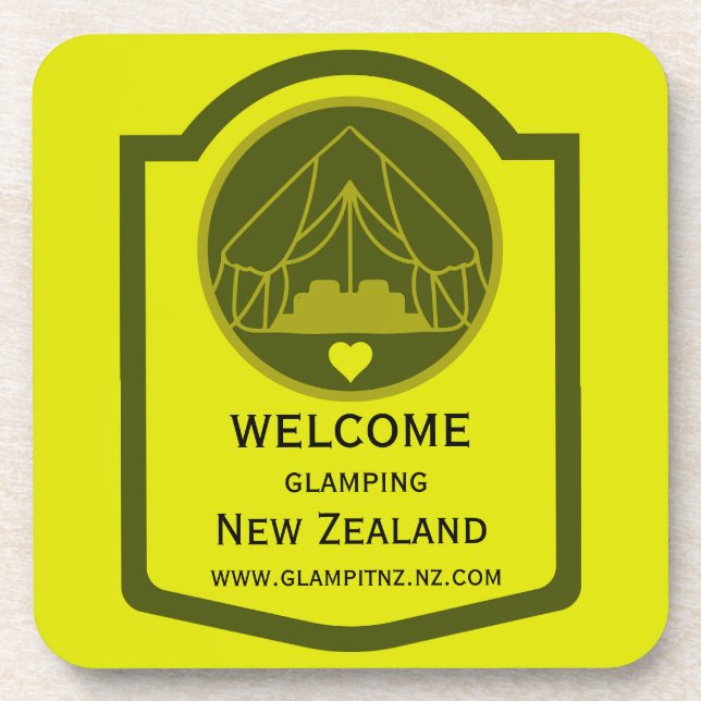 Bell Tent Glamping Business Getränkeuntersetzer (Vorderseite)