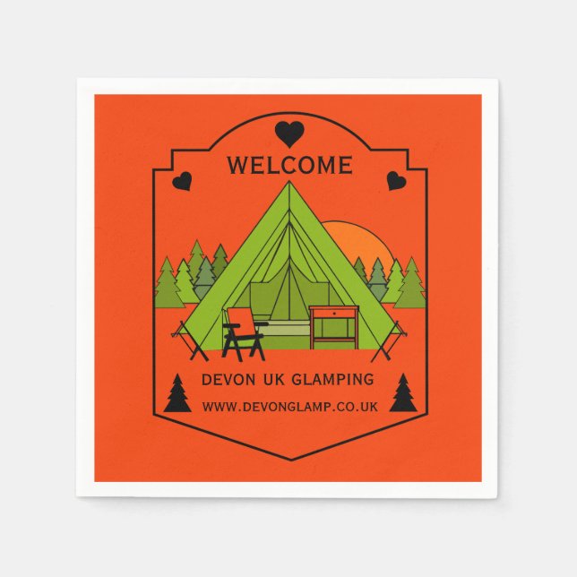 Bell Tent Glamping Business Serviette (Vorderseite)