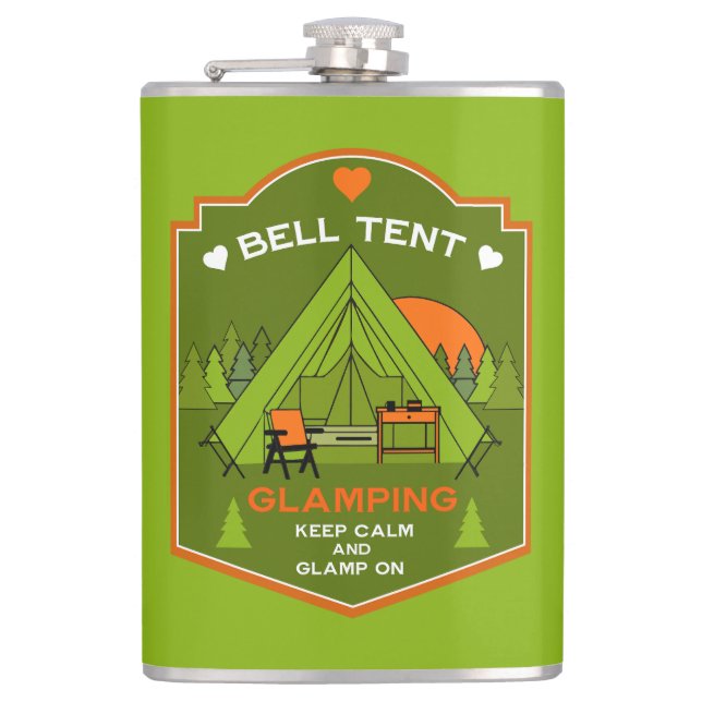Bell Tent Glamping Flachmann (Vorderseite)