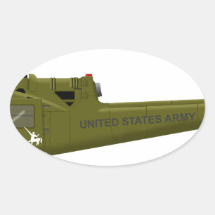 Bell UH-1 Centaur Ovaler Aufkleber