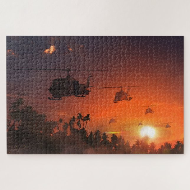 Bell UH-1 Iroquois "Huey" - Iconic Military Puzzle (Horizontal)